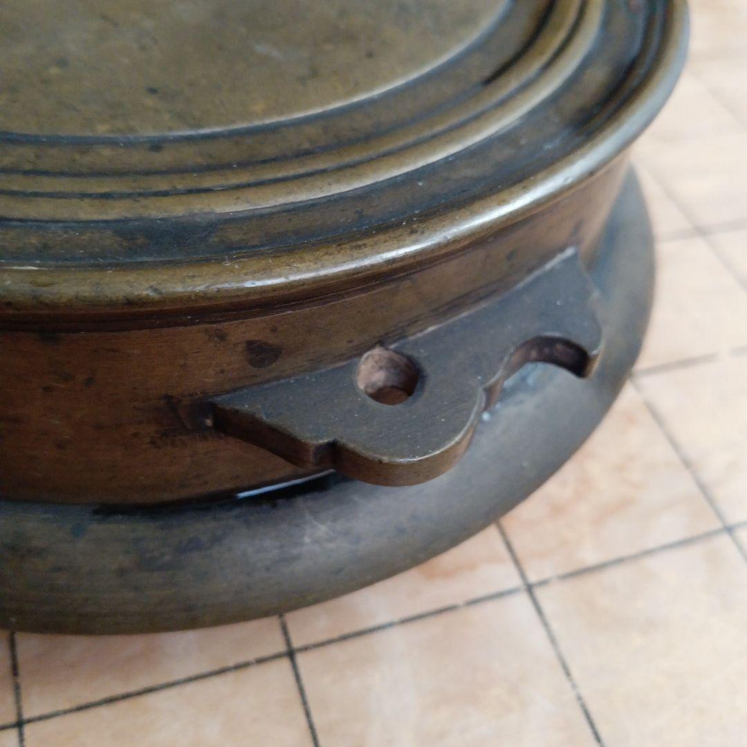 真鍮台座付き 木魚 撥付き 仏具