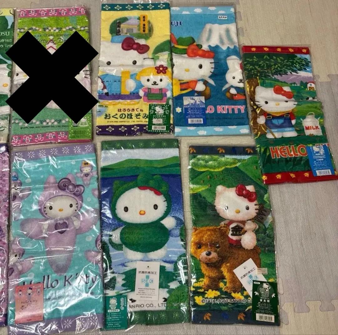 平成レトロハローキティハンドタオル12枚まとめ売り②