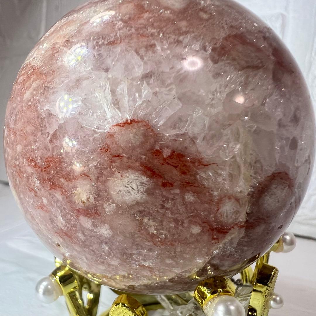 C、ピンクアメジスト⭐️丸玉⭐️桜瑪瑙⭐️フラワーアゲート⭐️花瑪瑙⭐️スフィア⭐️天然石