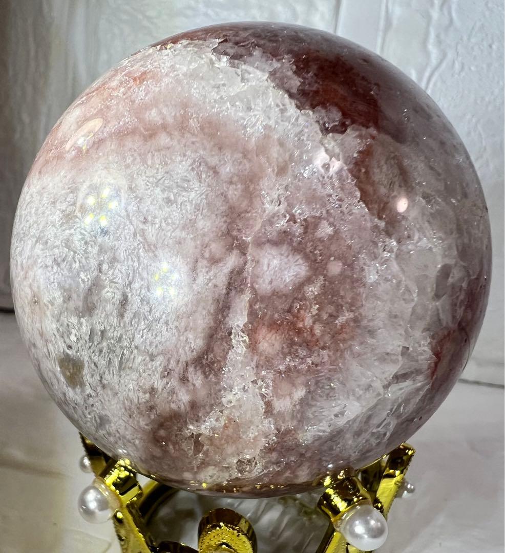 C、ピンクアメジスト⭐️丸玉⭐️桜瑪瑙⭐️フラワーアゲート⭐️花瑪瑙⭐️スフィア⭐️天然石