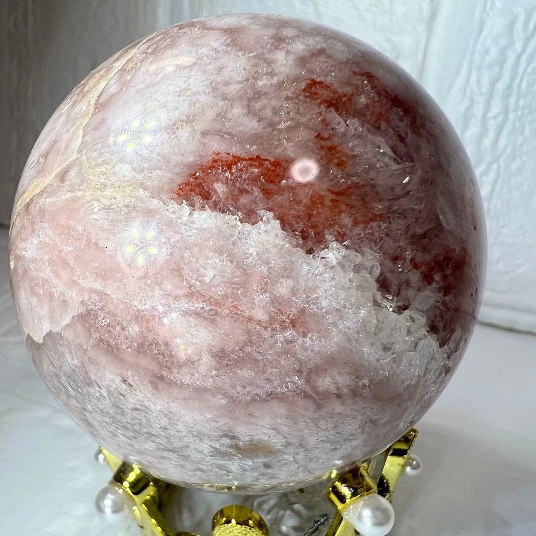 C、ピンクアメジスト⭐️丸玉⭐️桜瑪瑙⭐️フラワーアゲート⭐️花瑪瑙⭐️スフィア⭐️天然石