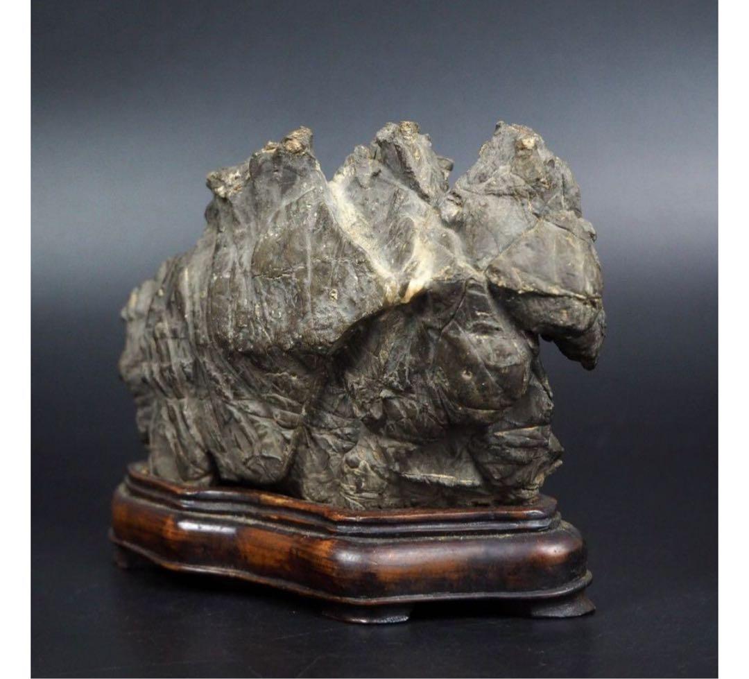 送料無料　鑑賞石愛好家蒐集品　山水石　鑑賞石 天然石 盆石 奇石