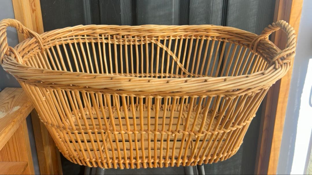 フランス　柳　バスケット　パニエ　かご　工芸　民藝