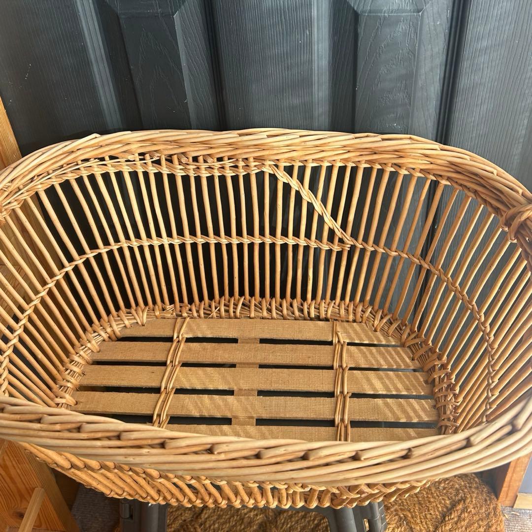 フランス　柳　バスケット　パニエ　かご　工芸　民藝