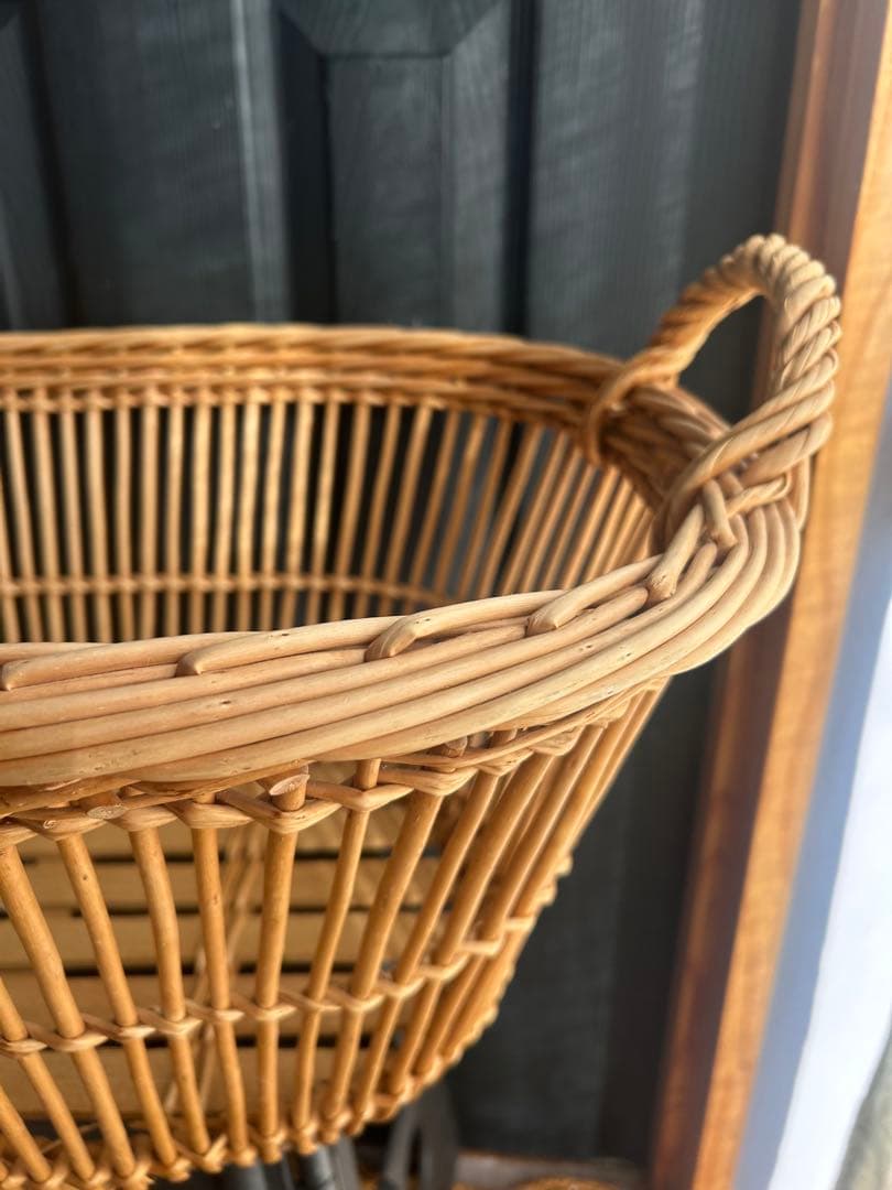 フランス　柳　バスケット　パニエ　かご　工芸　民藝