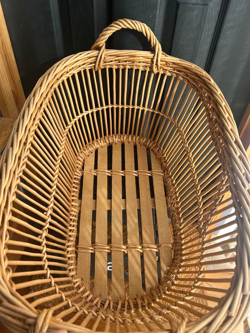 フランス　柳　バスケット　パニエ　かご　工芸　民藝