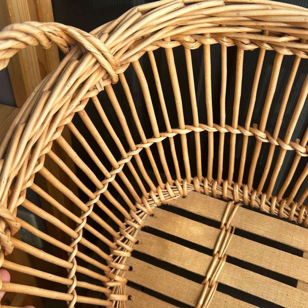 フランス　柳　バスケット　パニエ　かご　工芸　民藝