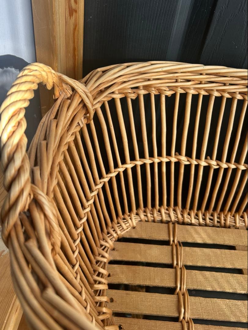 フランス　柳　バスケット　パニエ　かご　工芸　民藝