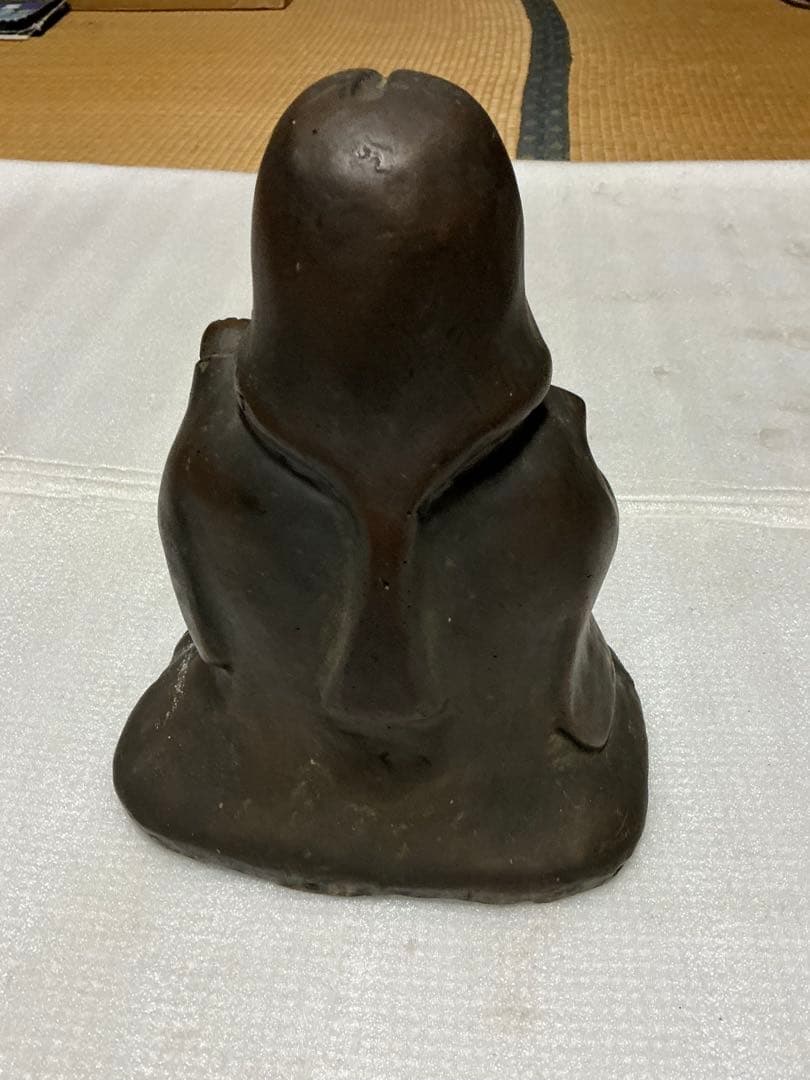 ブロンズ製のお多福さん。【重量が5kgもあります】。