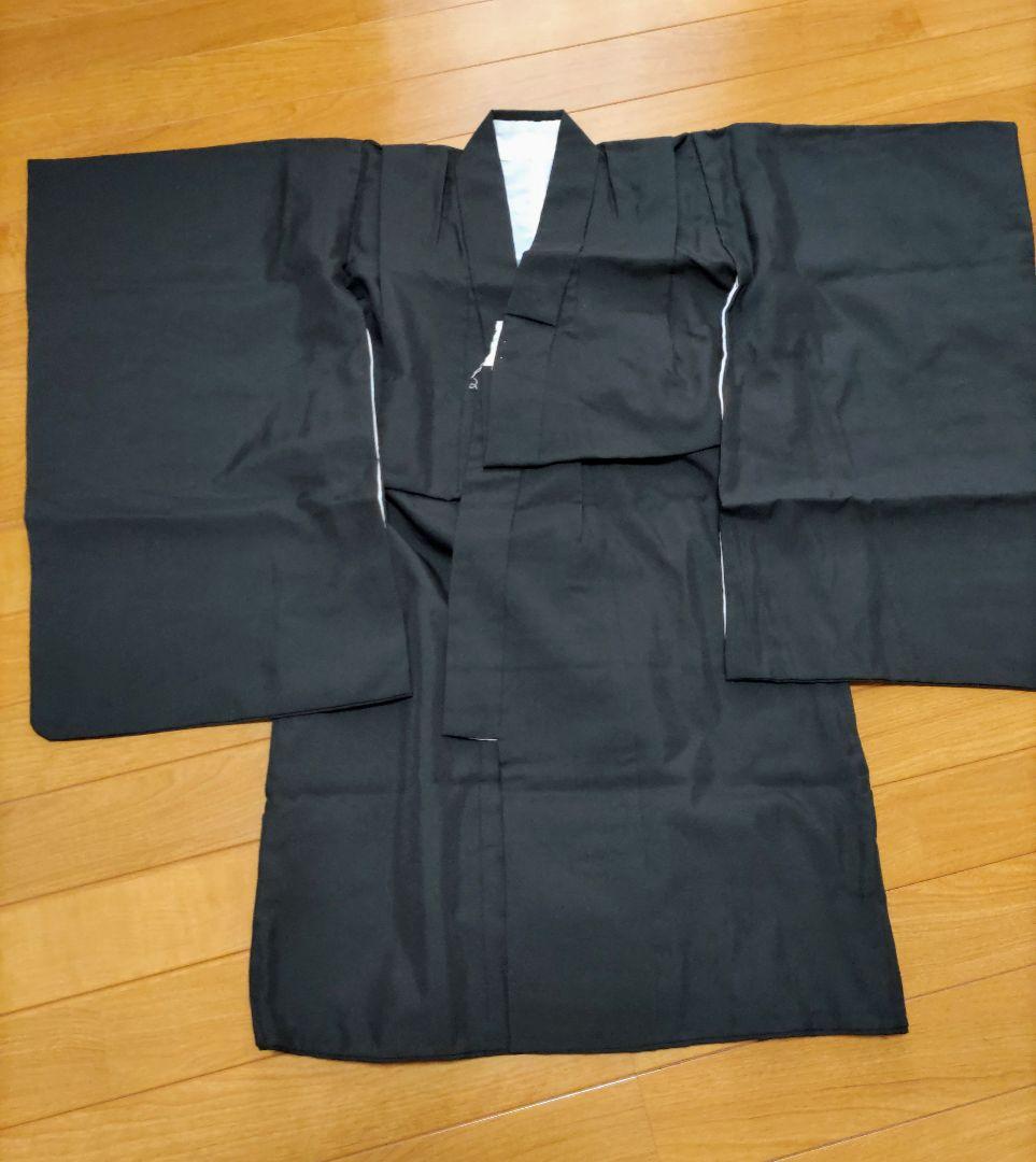 七五三 子供用 着物 黒と白のストライプ