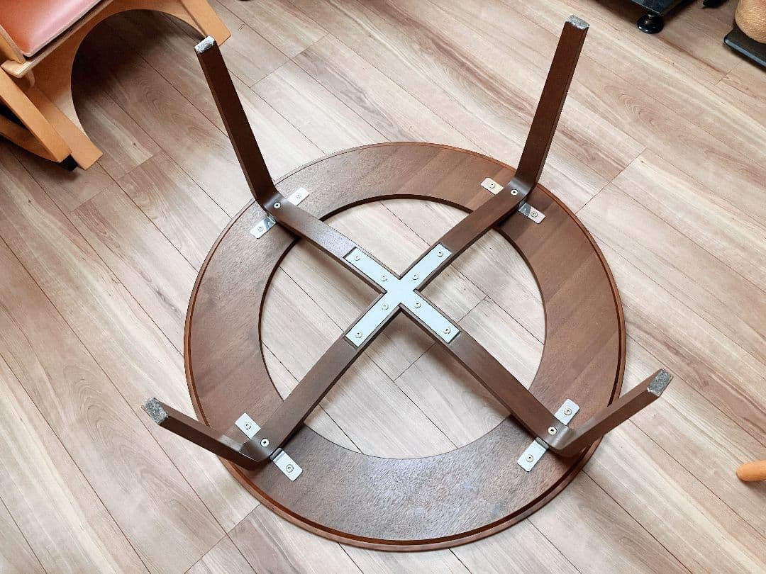 カンディハウス ライナス L ガラス 丸テーブル センターテーブル 旭川家具