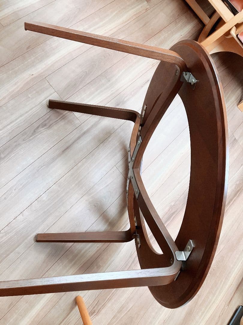 カンディハウス ライナス L ガラス 丸テーブル センターテーブル 旭川家具