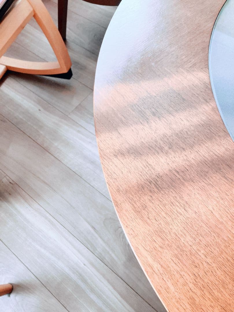 カンディハウス ライナス L ガラス 丸テーブル センターテーブル 旭川家具