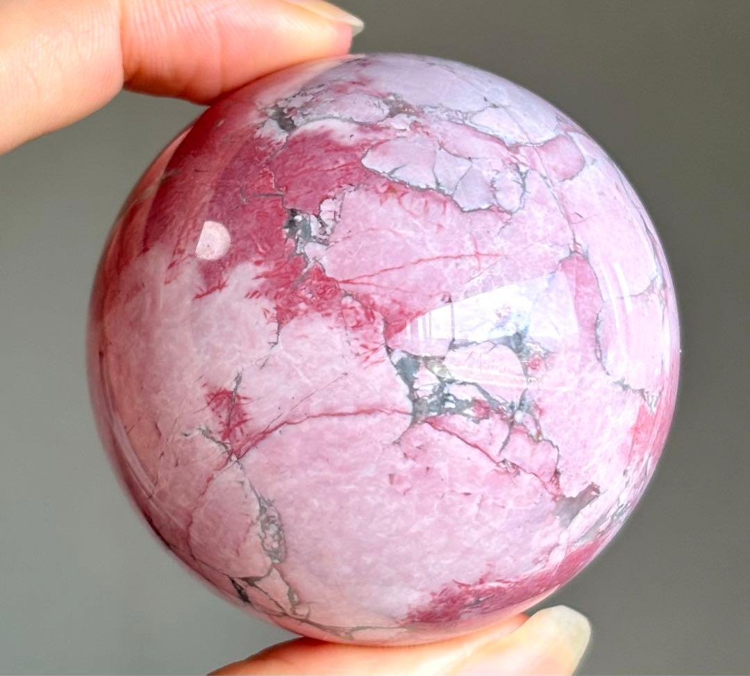 レア　newタイプ　高品質　ピンクジャスパー　スフィア　ピンクアメジスト好きにも