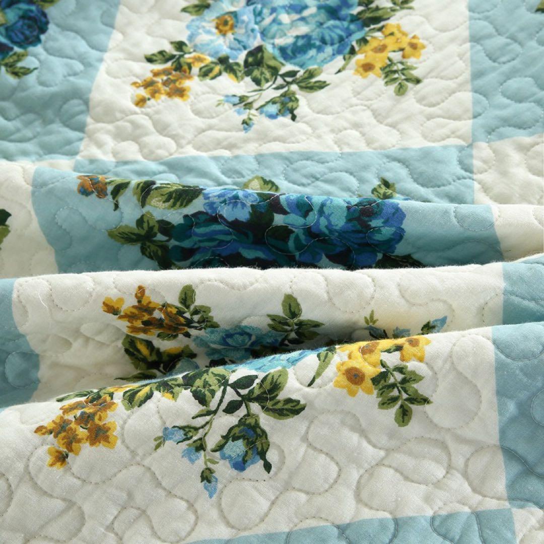 キルトベッドカバー4点セット綿マルチカバー キルティング 5099