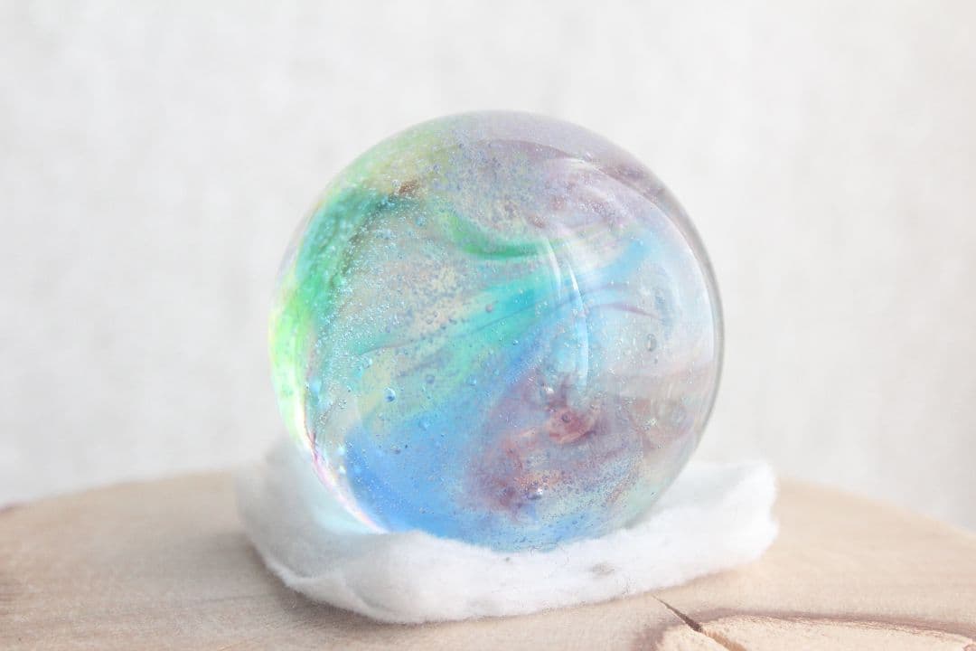 シエラネバダ産アンダラクリスタル　スフィア　マルチカラー　ブルー系