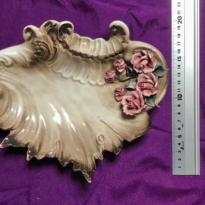 陶器のアンティーク飾り皿