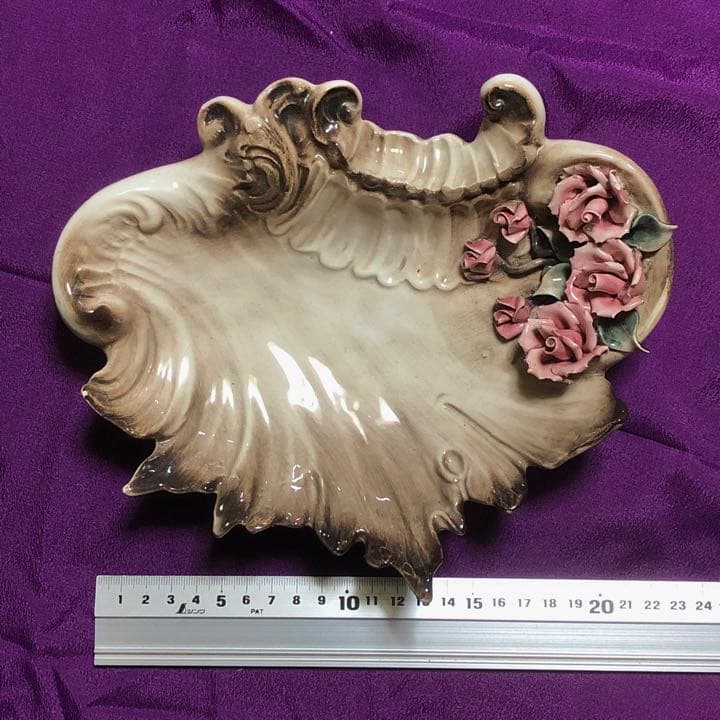 陶器のアンティーク飾り皿