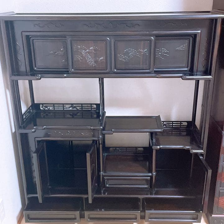 黒檀 飾り棚 レトロ 和室 - メルカリ