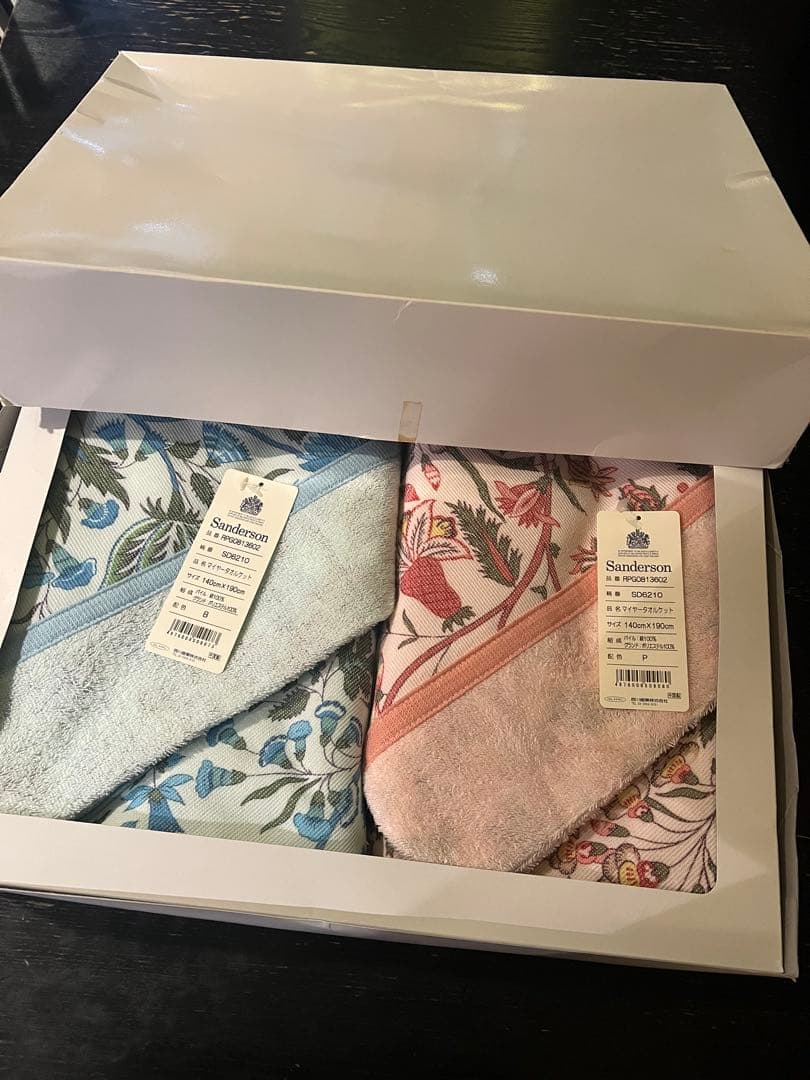 Sanderson マイヤータオルケット 140cm x 190cm ペアセット