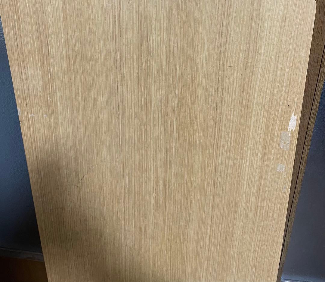 無印良品　スチール脚　木製デスク　オーク材　廃盤