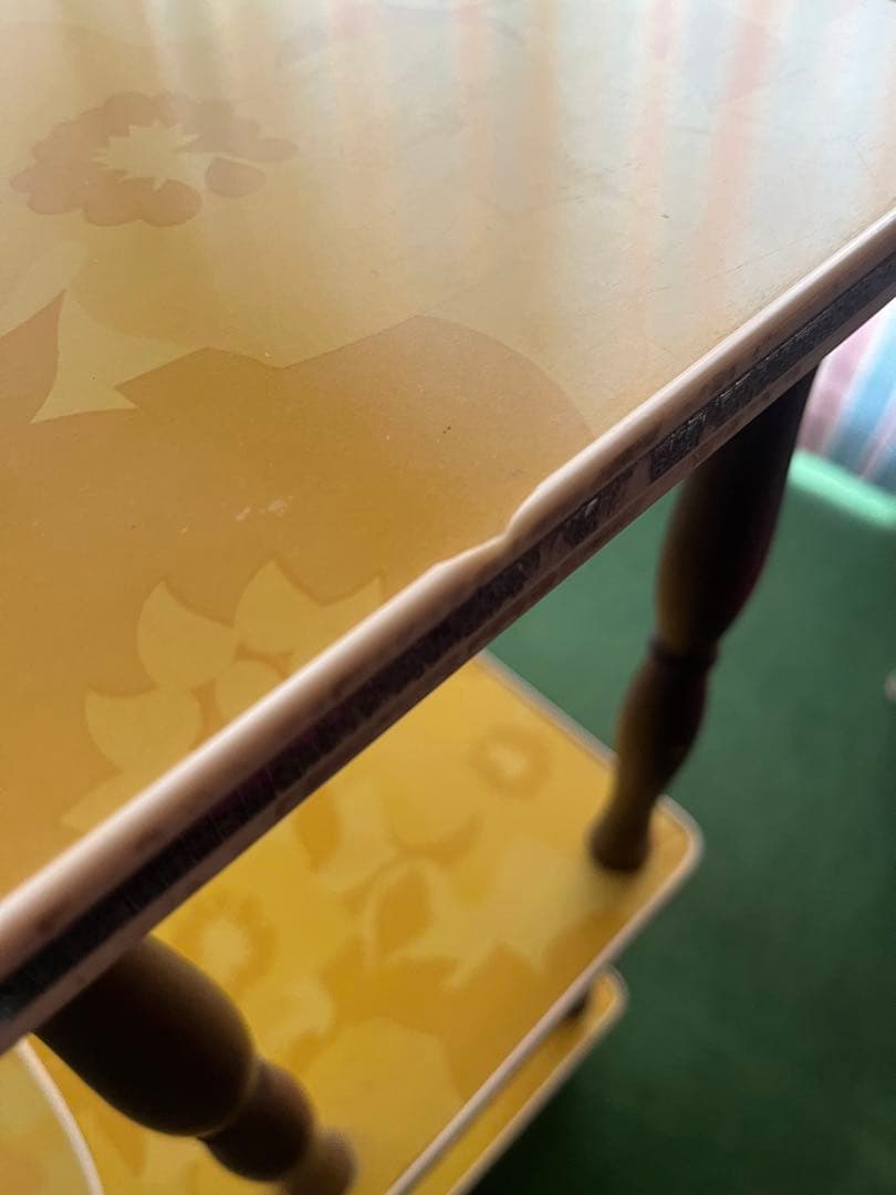 ワゴン ラック 昭和レトロ 当時物 インテリア アンティーク レトロポップ 花柄