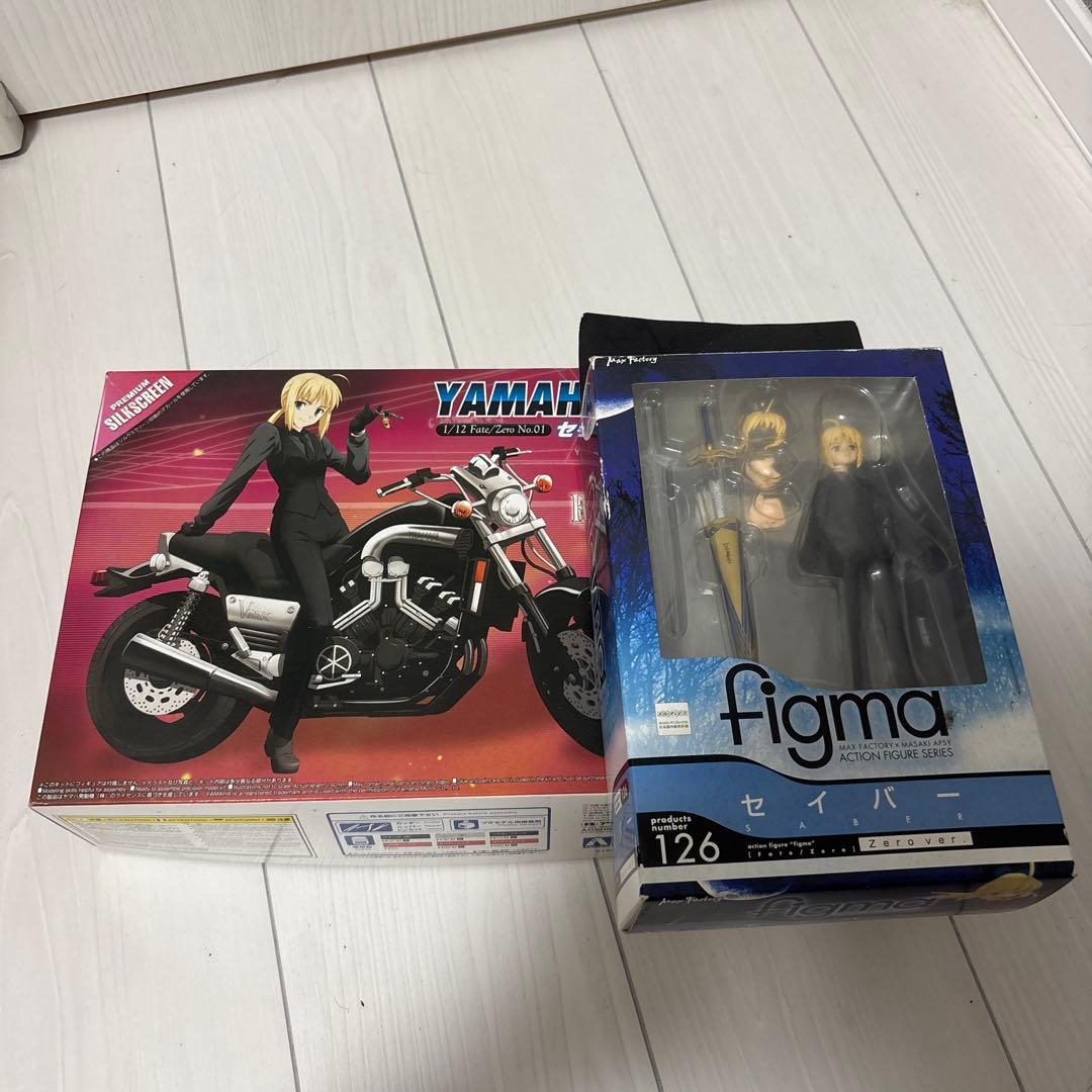 レア物　Fate/Zero セイバーフィギュア&バイクプラモデル　セット