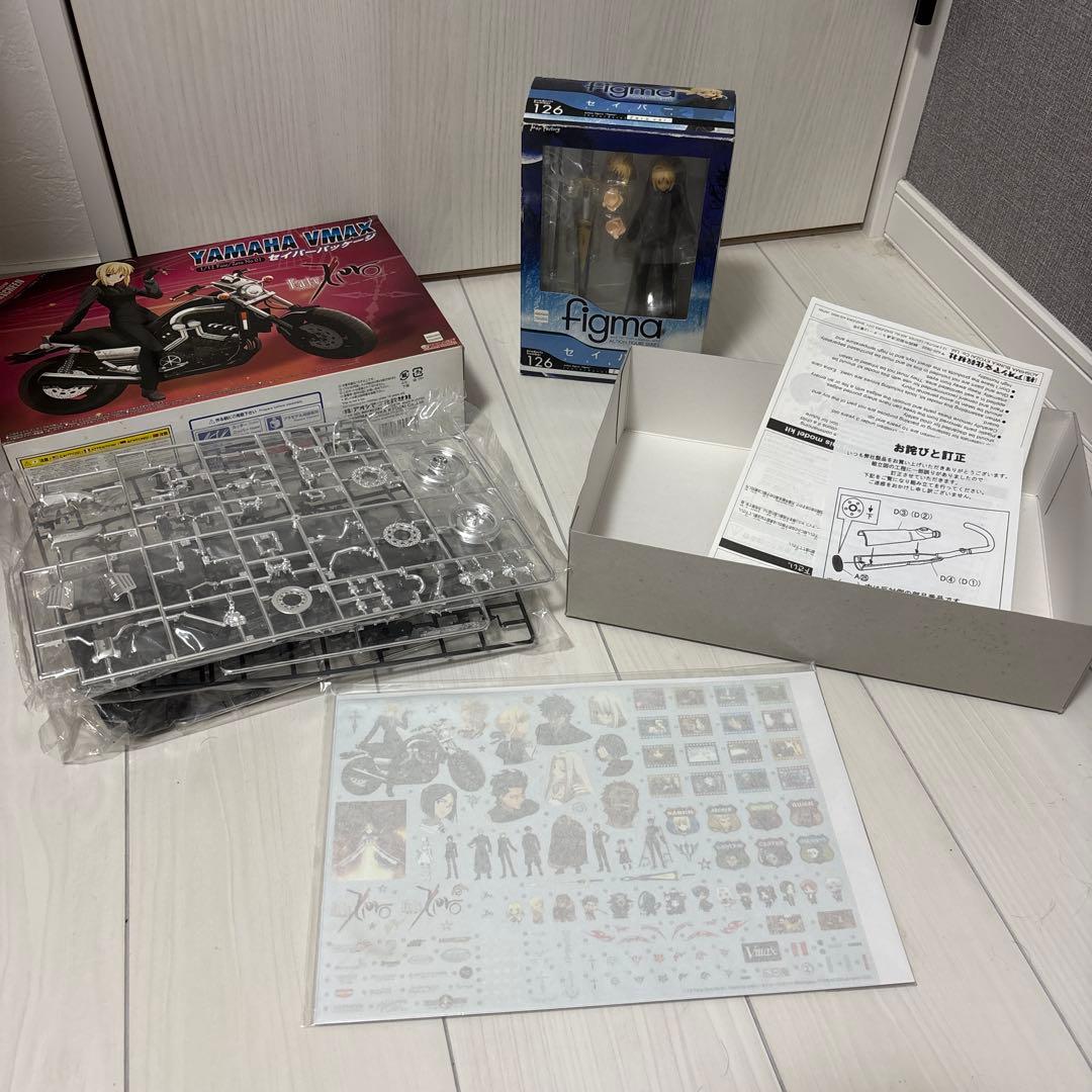 レア物　Fate/Zero セイバーフィギュア&バイクプラモデル　セット