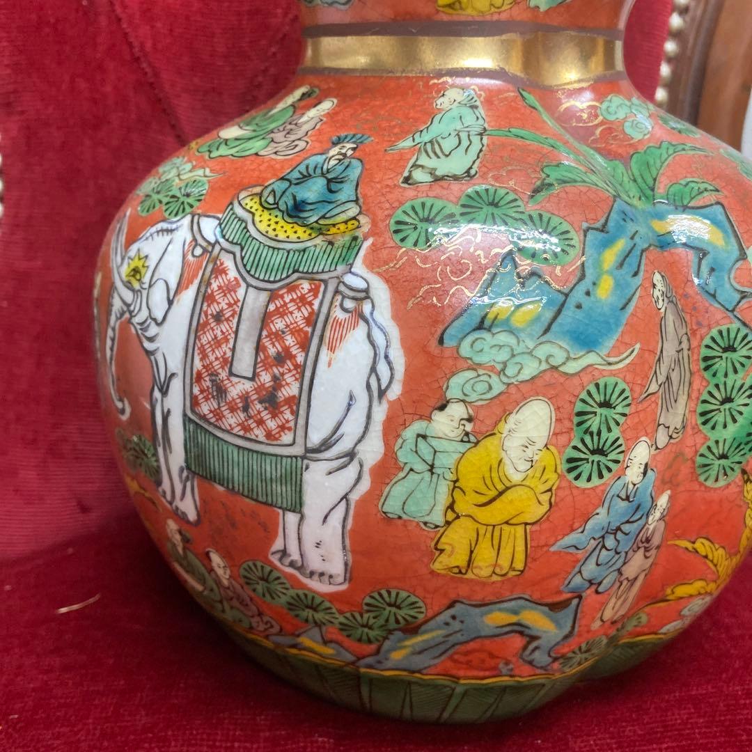 Okuman　九谷焼　青木木米　写し　ひょうたん　花瓶　壺　ツボ　置物