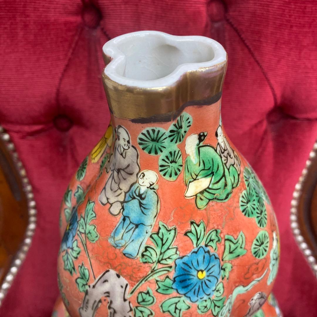 Okuman　九谷焼　青木木米　写し　ひょうたん　花瓶　壺　ツボ　置物