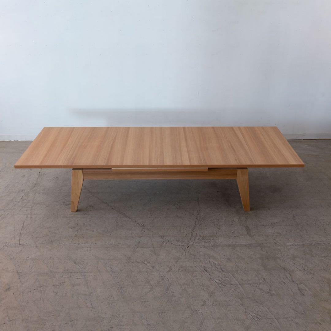 エクステンションテーブル　伸長式　アッシュ材突板