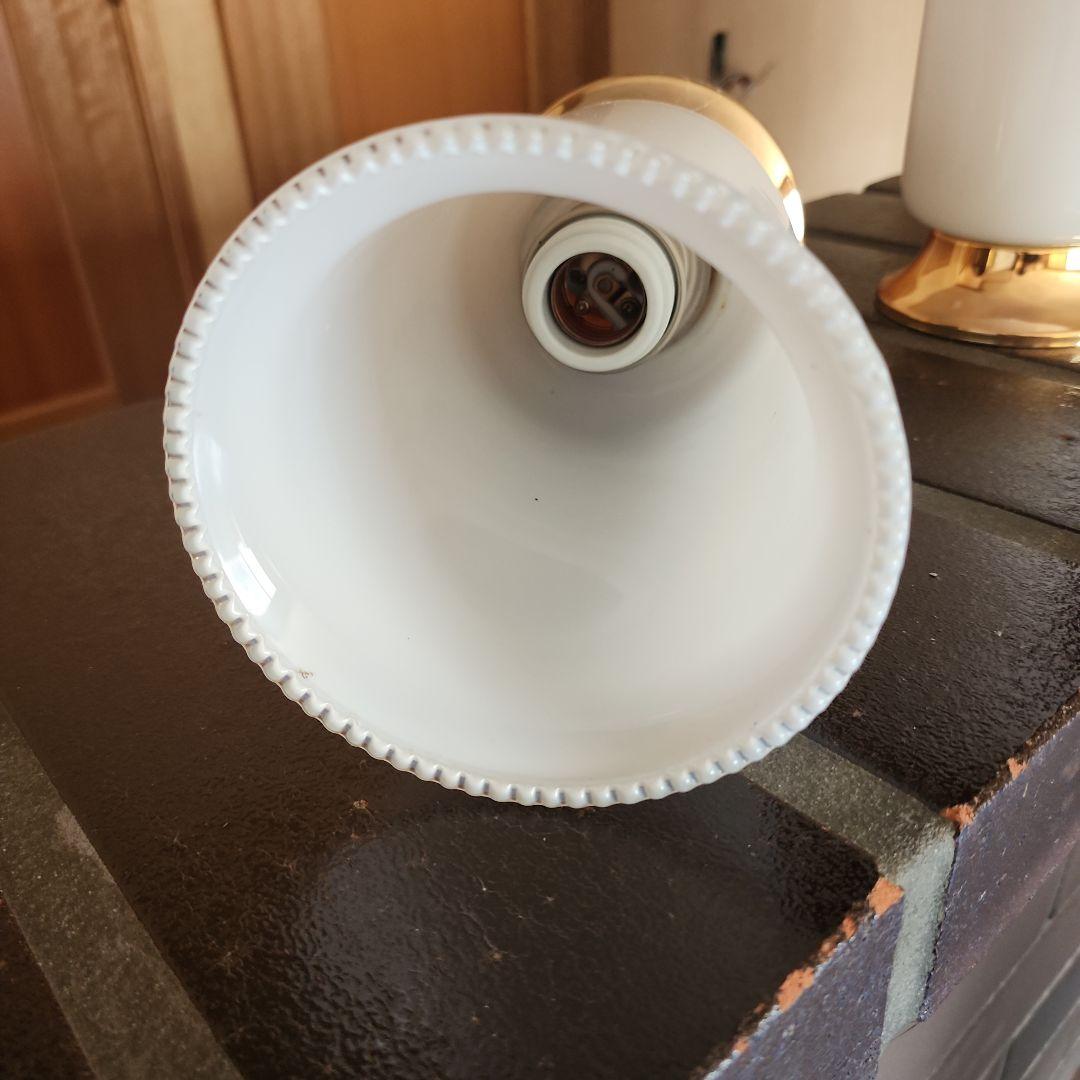 白いガラスシャンデリア　2個セット