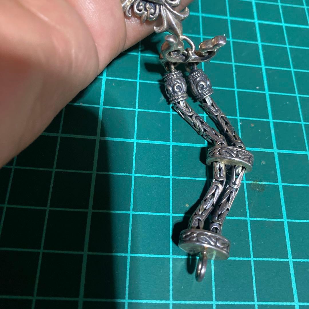 すごく対応　925 バリチェーン　ターコイズ　ブレスレット