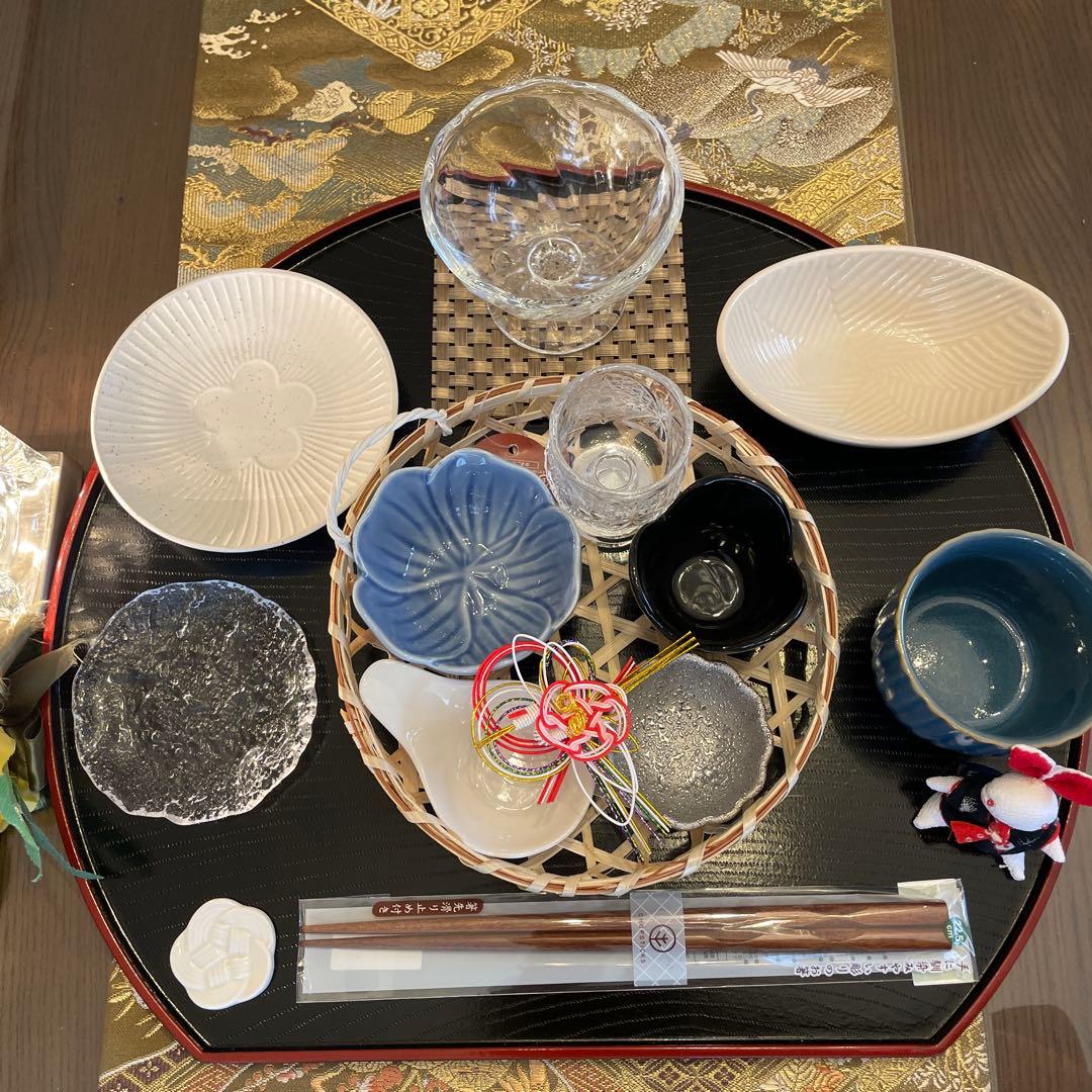 新品 お正月 プチ懐石 和様食器セット 豆小鉢 他 お二人様膳 計28点