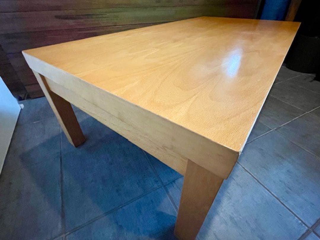 美品■MUJI/無印良品 ブナ/ビーチ材 無垢材 天然木 リビングローテーブル