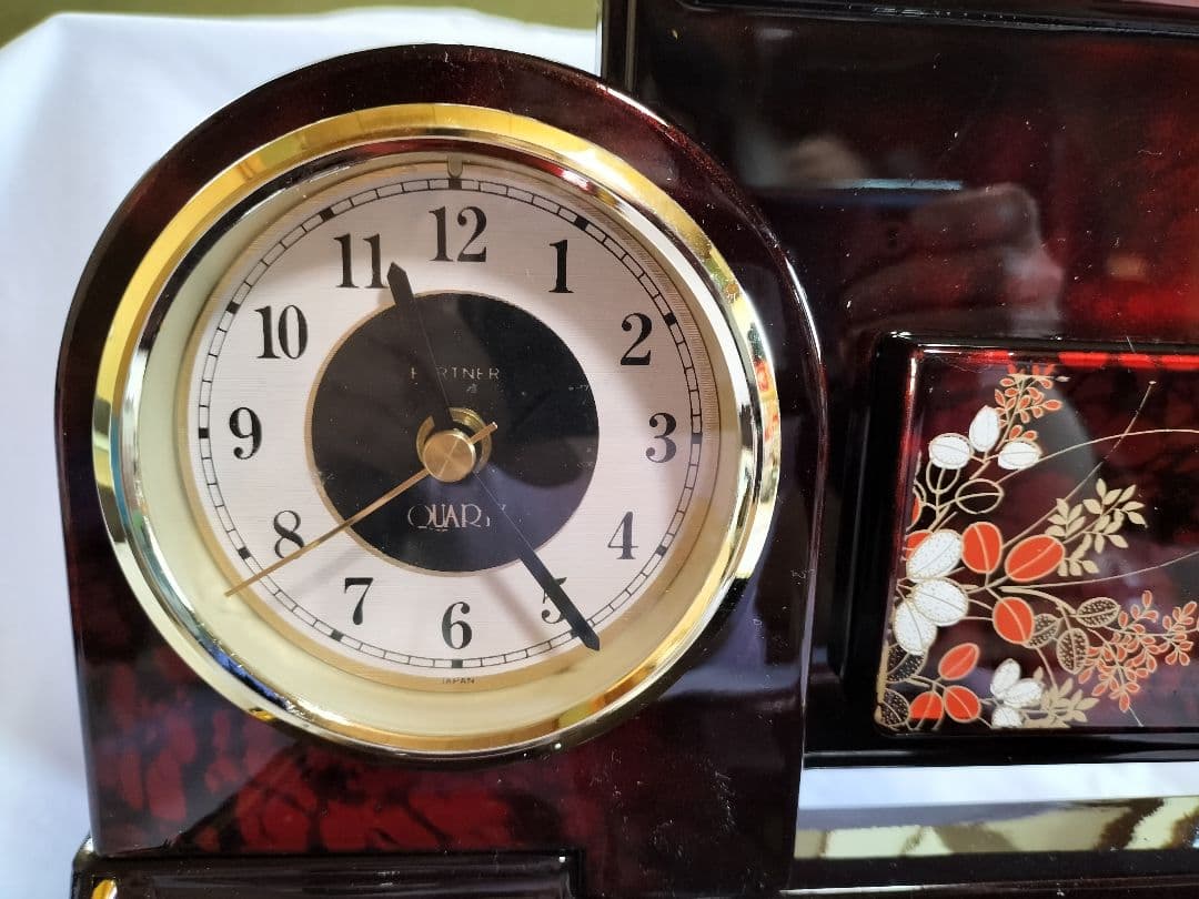 29新品未使用　電話台時計オルゴール付き