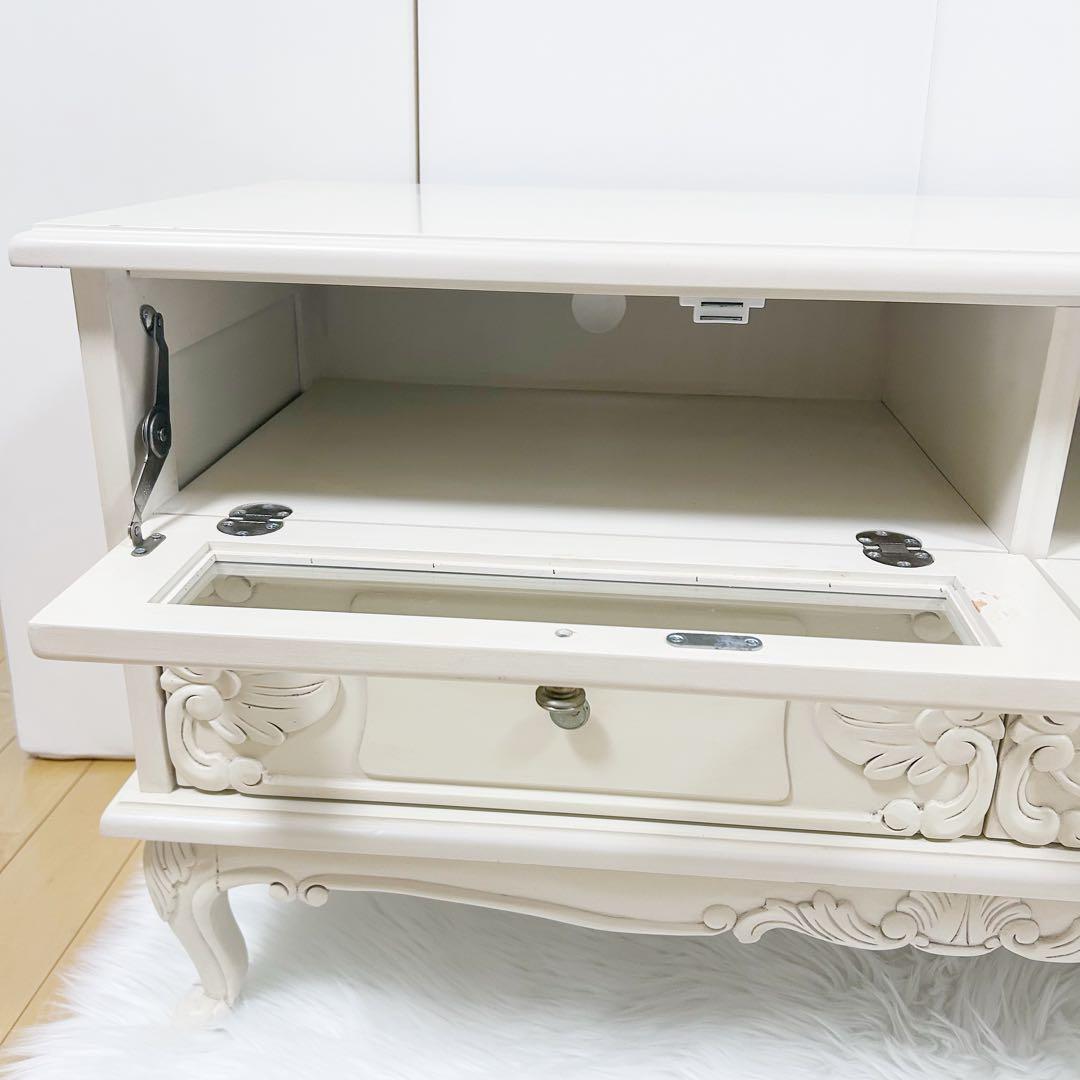 アンティーク 猫脚 テレビ台　クリーム Grace White ロココ調　北欧