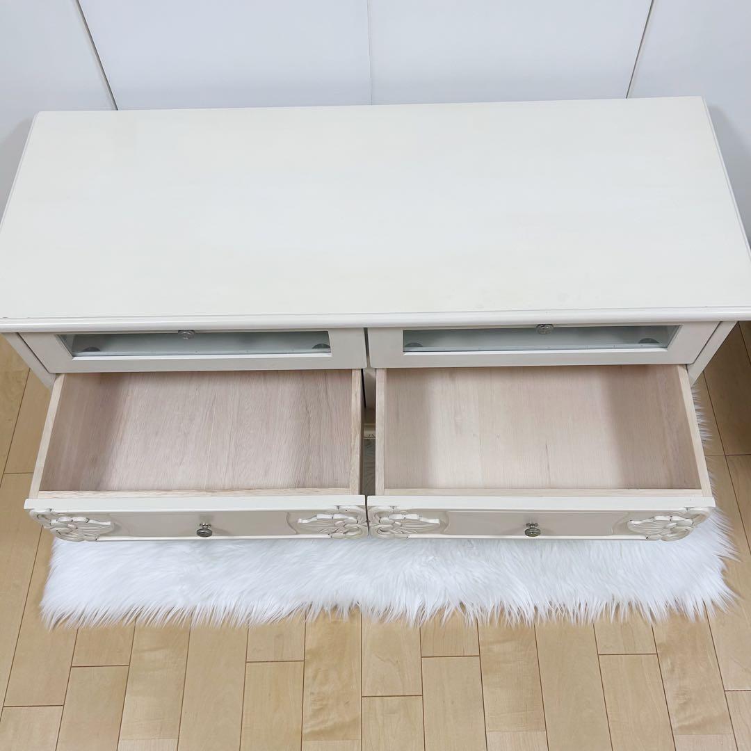 アンティーク 猫脚 テレビ台　クリーム Grace White ロココ調　北欧