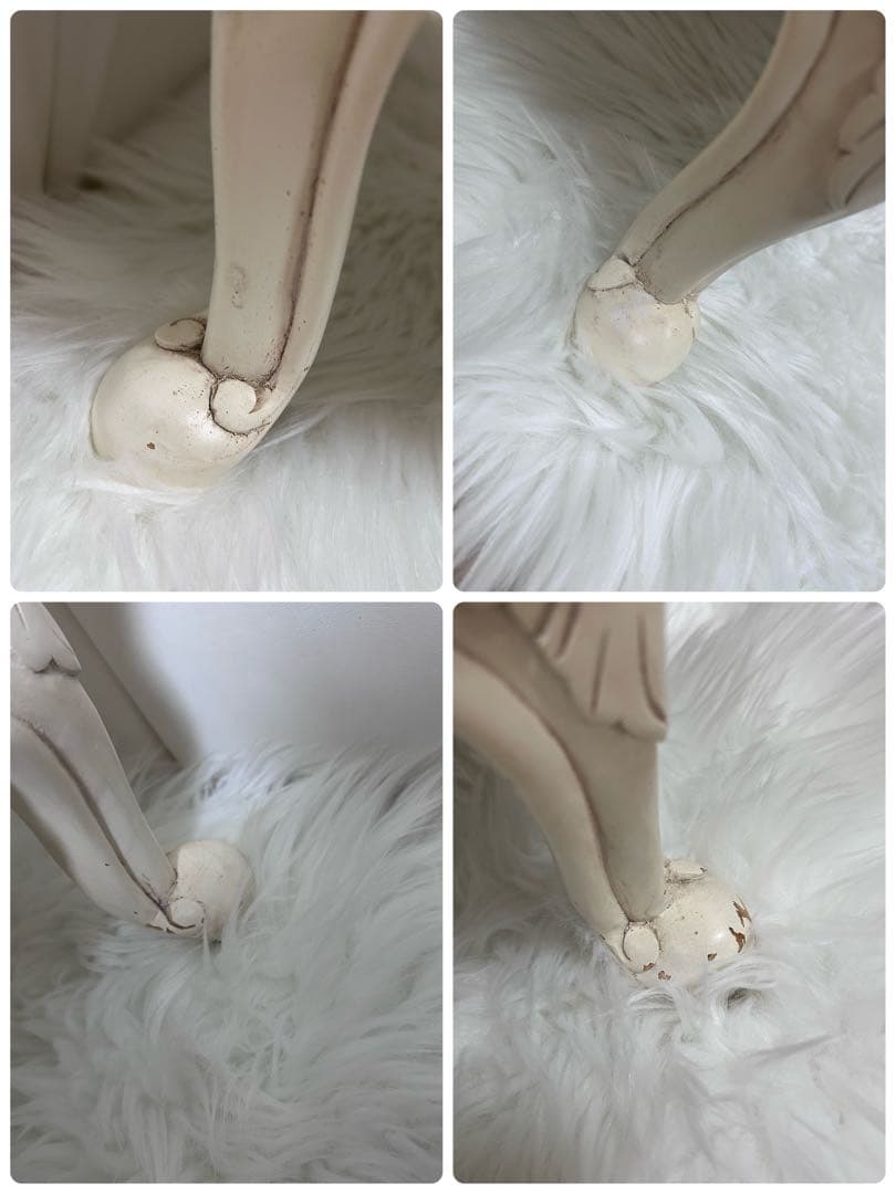 アンティーク 猫脚 テレビ台　クリーム Grace White ロココ調　北欧