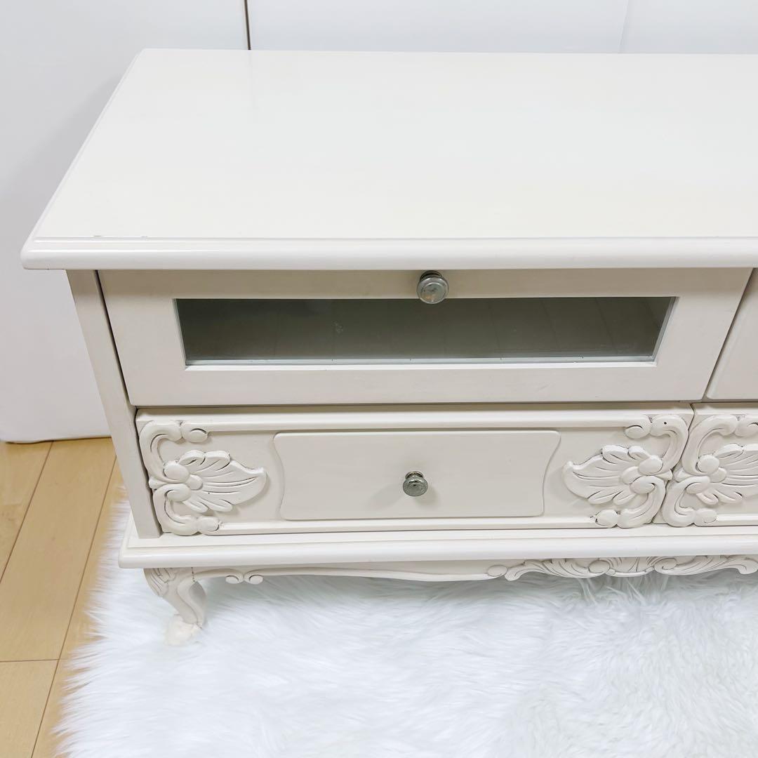 アンティーク 猫脚 テレビ台　クリーム Grace White ロココ調　北欧