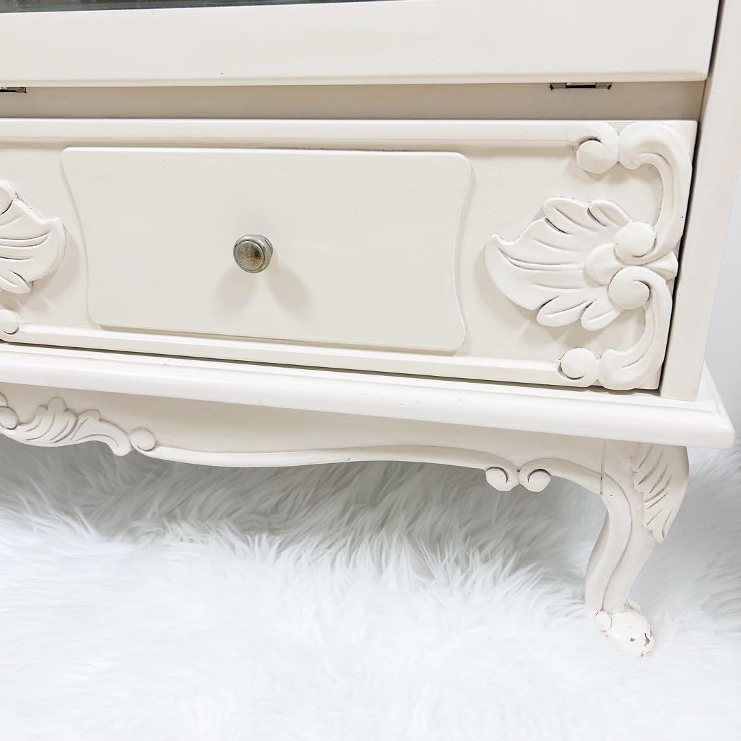 アンティーク 猫脚 テレビ台　クリーム Grace White ロココ調　北欧