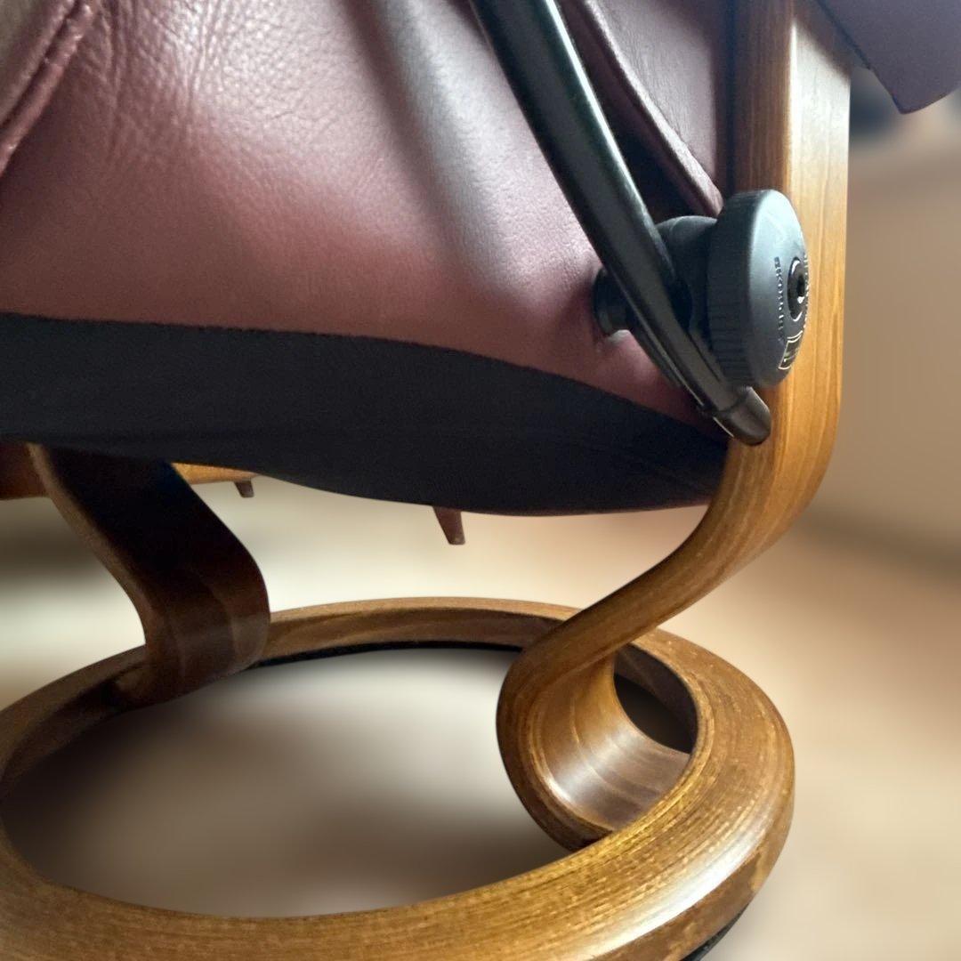 エコーネス ストレスレスチェア オットマン付き 高さ95幅76