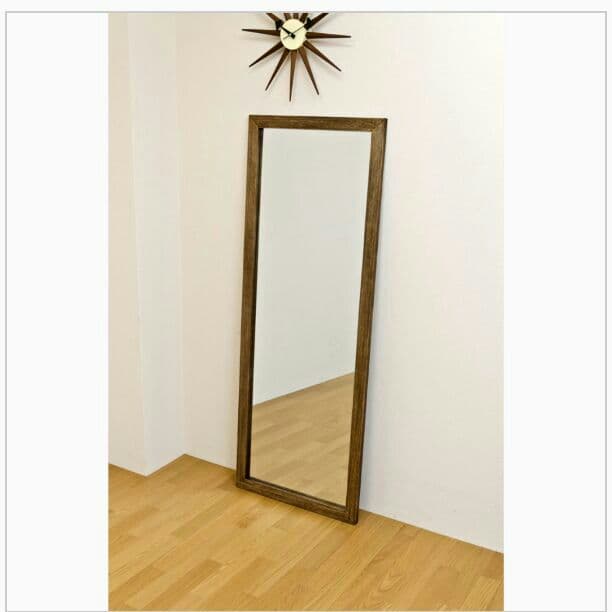 【時間指定不可】MANO　アンティークジャンボミラー　BR/DBR/WH