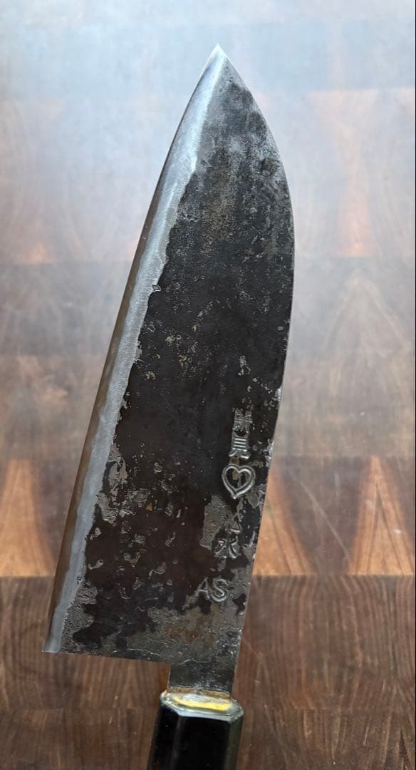 備中打刃物　武田刃物　AS 新見　松水　牛刀　180mm 包丁　青紙スーパー