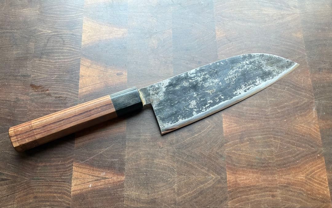 備中打刃物　武田刃物　AS 新見　松水　牛刀　180mm 包丁　青紙スーパー