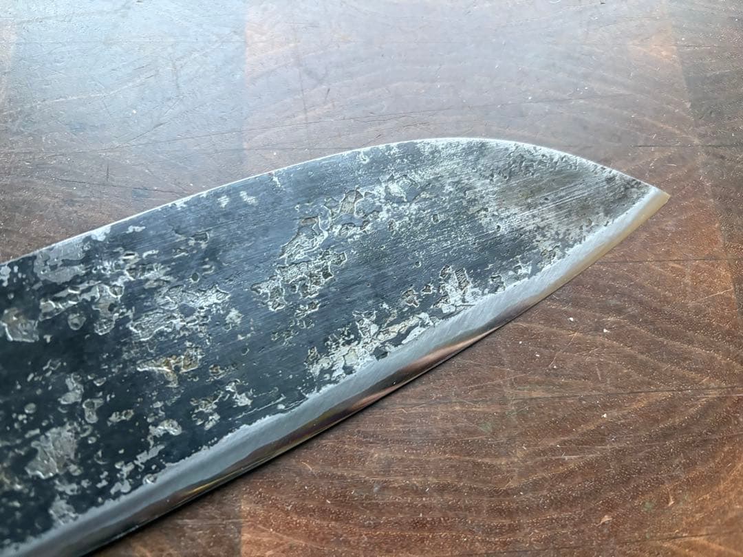 備中打刃物　武田刃物　AS 新見　松水　牛刀　180mm 包丁　青紙スーパー