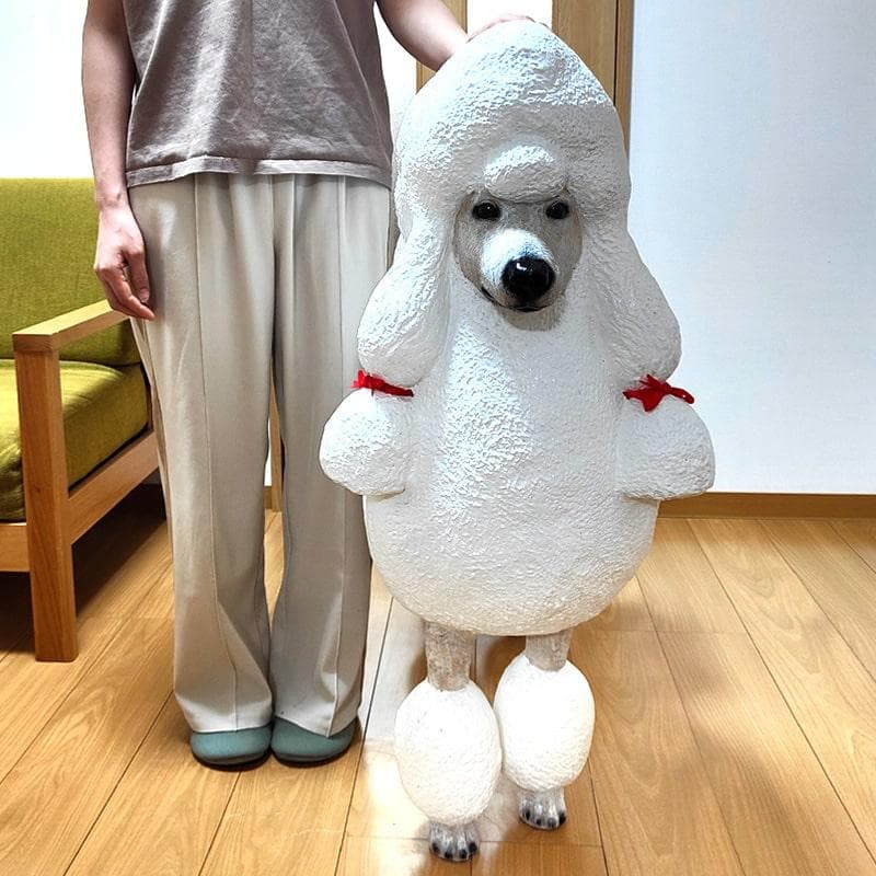 置物 プードル かわいい 大型 フィギュア ヴィンテージ 大きい アンティーク