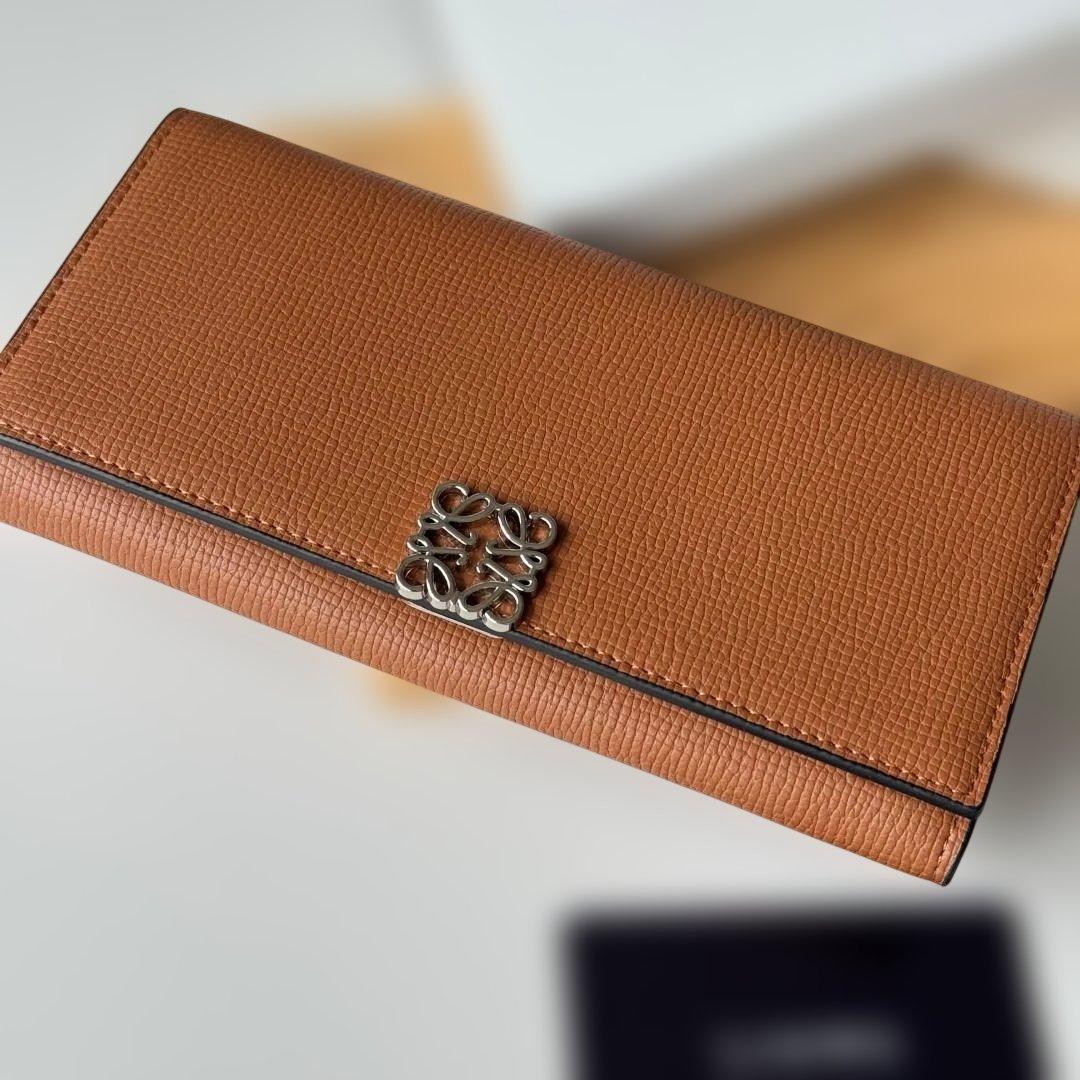 ブラウン 二つ折り財布 vertical