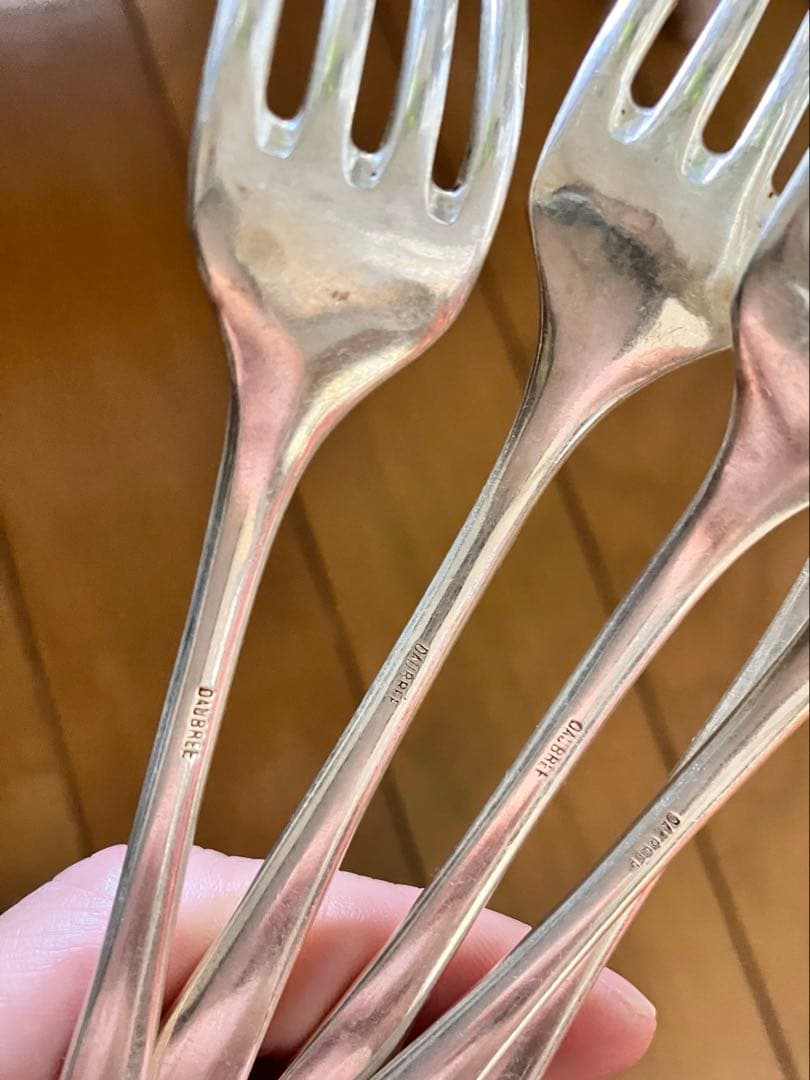 フランス　アンティーク　フォーク　カトラリー　シルバー　銀食器　Daubrée