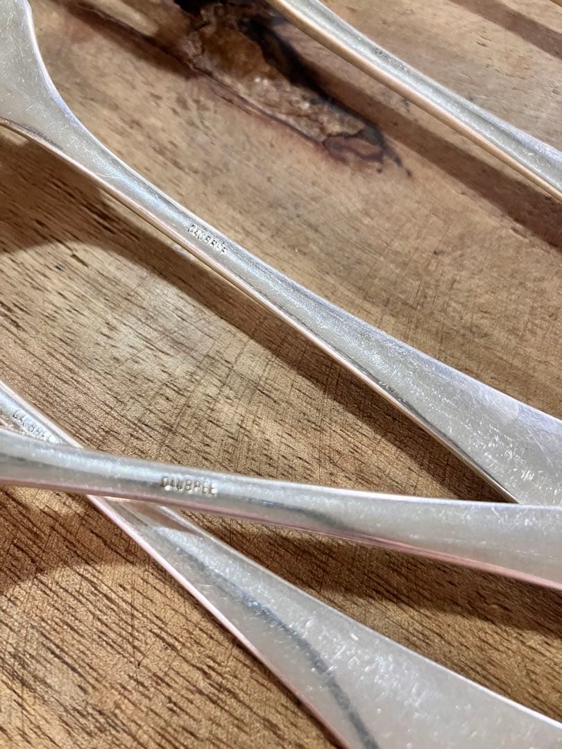 フランス　アンティーク　フォーク　カトラリー　シルバー　銀食器　Daubrée